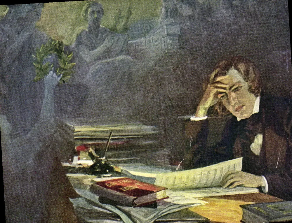 Robert Schumann komponiert « Les amours du poète » — L. Balestriéri, n°1244 - Vorderseite