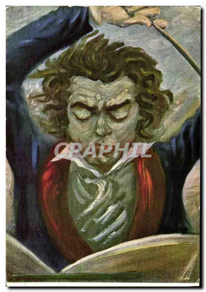 Beethoven — portrait peint à l'huile — éditeur Georges Guazava Cherkesi, n° 6301 - Frente