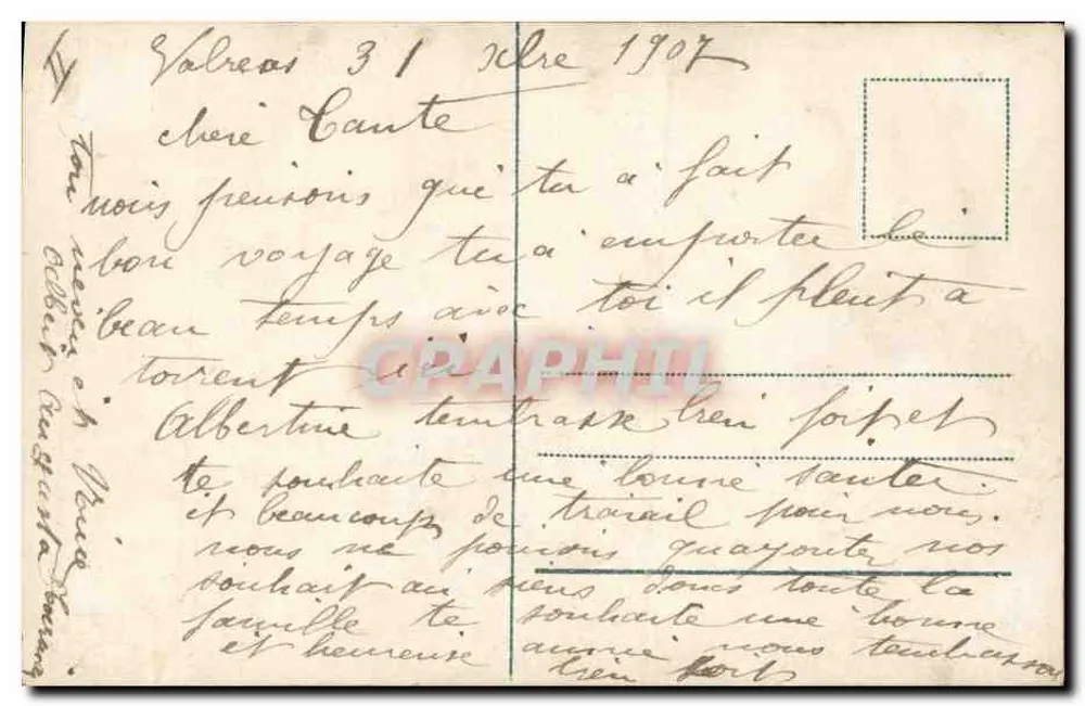 Menina com um violino e um porco — editor não identificado - Verso