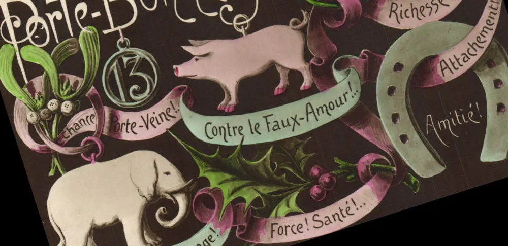 Porta-Bonheur — símbolos de sorte e amor — editor desconhecido, n°13 - Frente