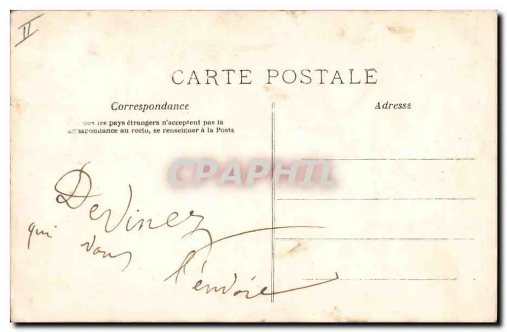 Homme avec deux cochons — scène de printemps — éditeur A. N. PARIS, n° 523 - Verso