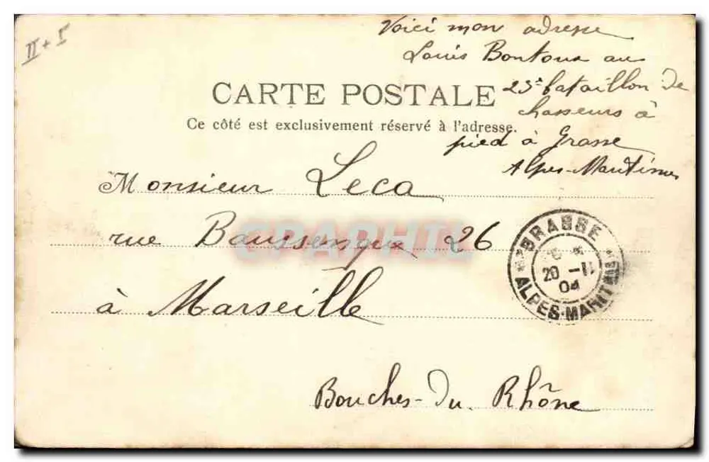 Alpine Artillerie — In Manöver — P. L. Maillan, Verlag, Cannes 89 - Rückseite