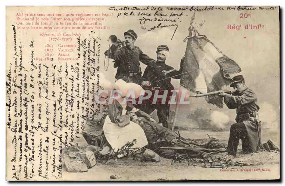 Regiment Cambresis — 1776-1791 — Phototype A. Berneval & Cie, Nandy - Vorderseite