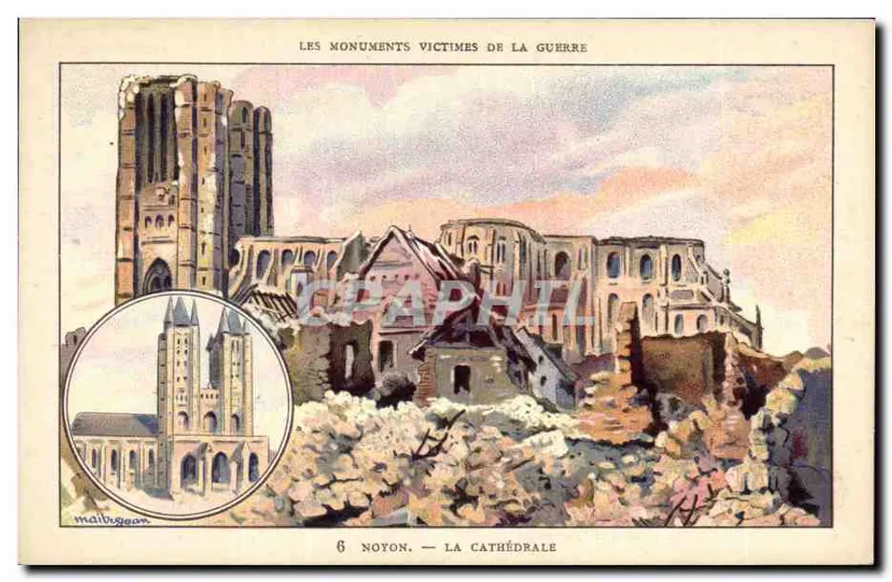 Noyon — Die Kathedrale — Monumente Opfer des Krieges - Vorderseite