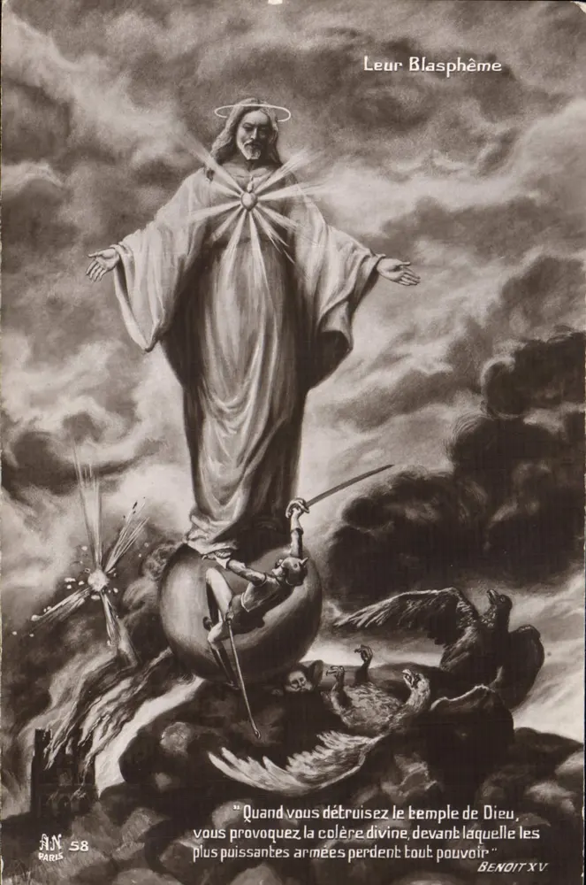 Jesus Cristo em glória — Blasfêmio e ira divina — AN 58, Paris - Frente