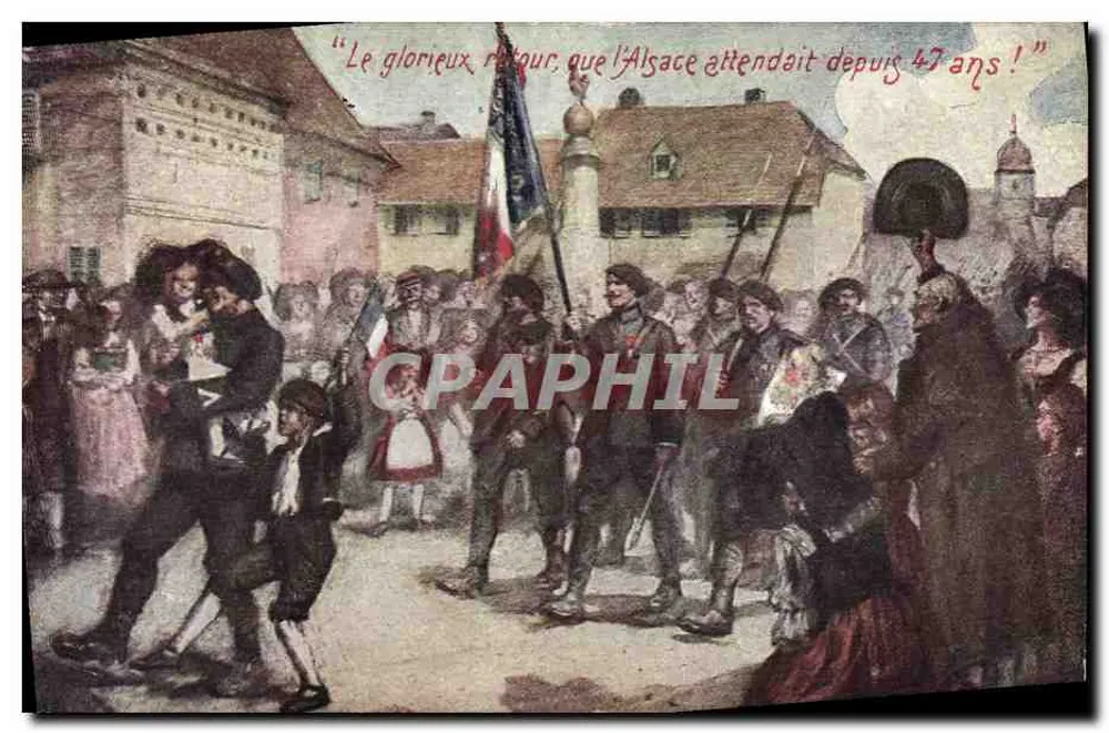 Rückkehr der französischen Truppen nach Straßburg — Édition des Trois Couleurs, Paris - Vorderseite