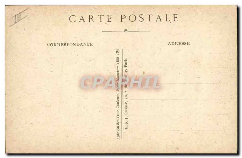 Rückkehr der französischen Truppen nach Straßburg — Édition des Trois Couleurs, Paris - Rückseite