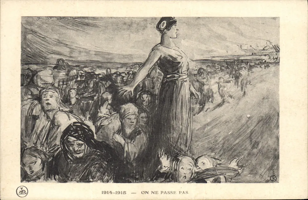 1914-1915 — ON NE PASSE PAS — Kriegsillustration - Vorderseite