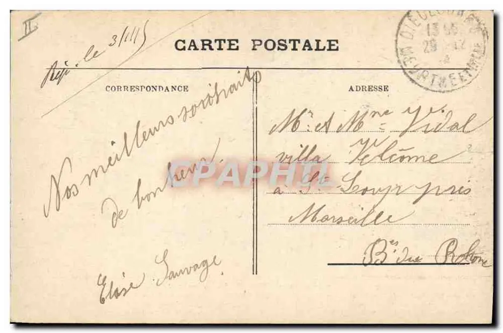Episódios da Guerra 1914 — Batalha de Lunéville — EM N° 251 - Verso