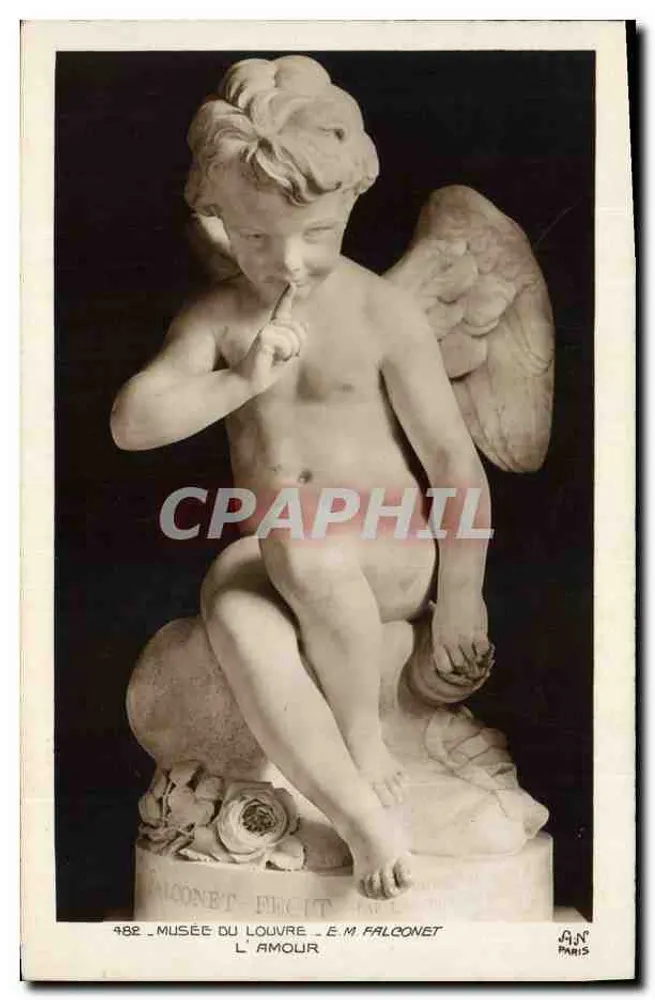 O Amor — escultura de E. M. Falconet — Museu do Louvre — n° 482 - Frente