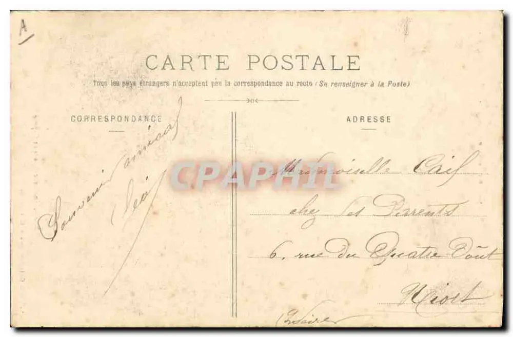 Vendéaner Kleidung — Gemüseverkäuferin mit Mantel und Strohhut — Sammlung Boutain, Croix-de-Vie, n°39 - Rückseite