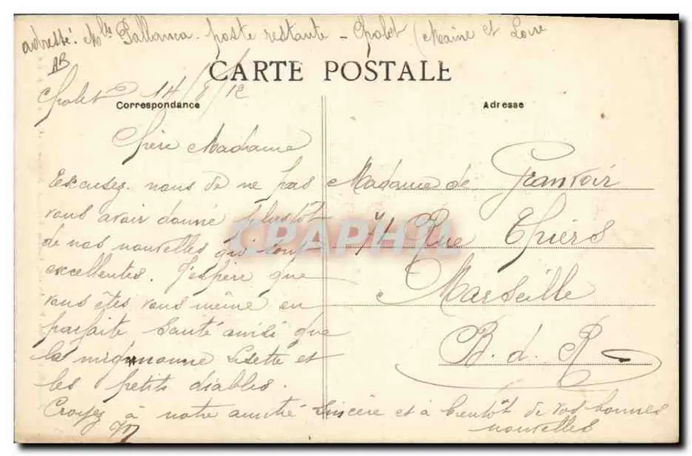 Kobieta w stroju rybackim — Sables-d'Olonne — Lucien Amiaud, n°4074 - Rewers