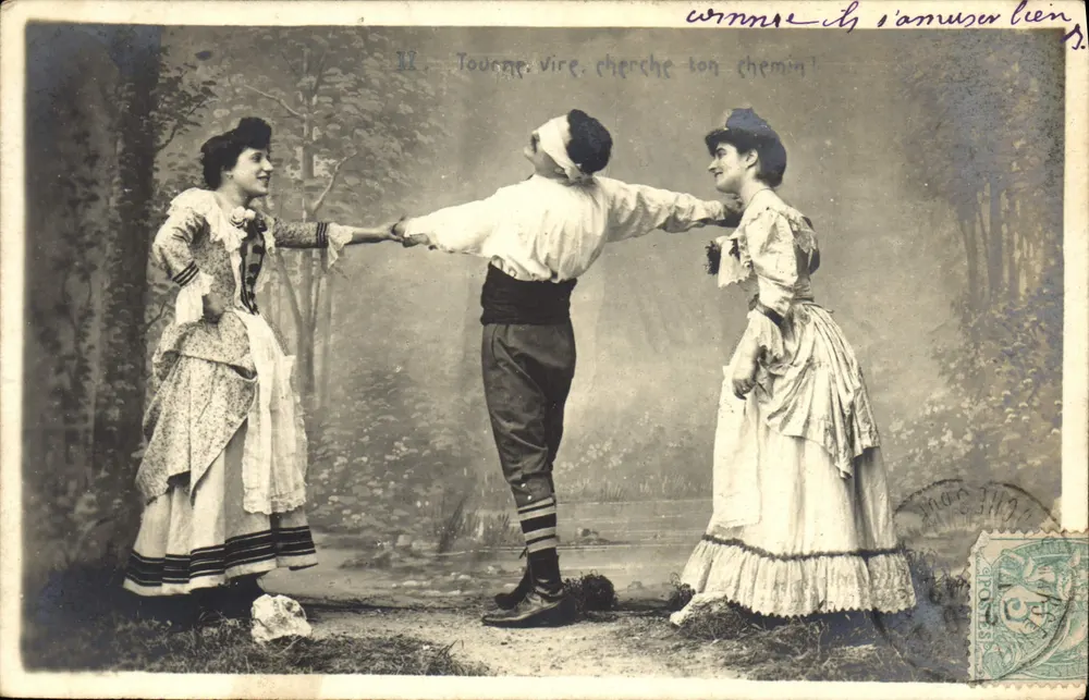 Ballerini in foresta — scena di spettacolo — editore anonimo, n° 12 - Recto