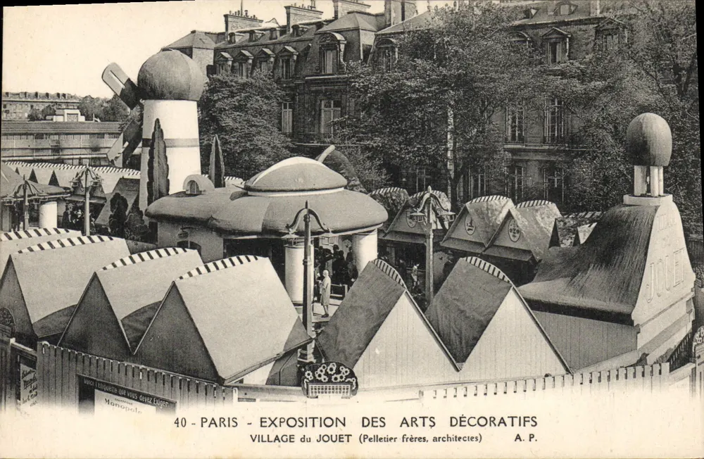 Paris - Ausstellung der dekorativen Künste - Spielzeugdorf (Brüder Pelletier, Architekten) - Vorderseite