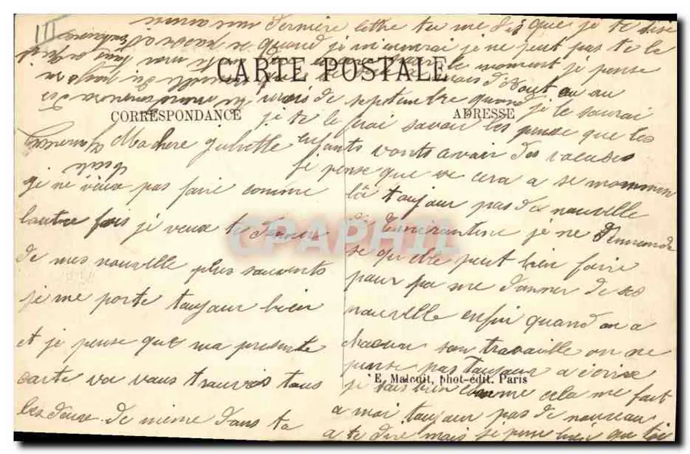 Jogos — 931 — E. Malecuit, fotógrafo-editor, Paris - Verso