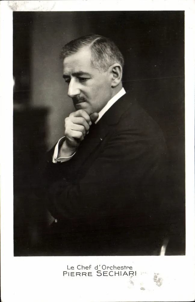 Pierre Sechiari — Director de Orquesta — Autógrafo - Anverso