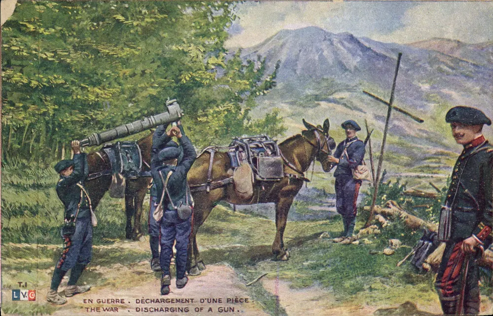 Soldaten im Krieg — Entladen einer Kanone — T.J. LVM - Vorderseite