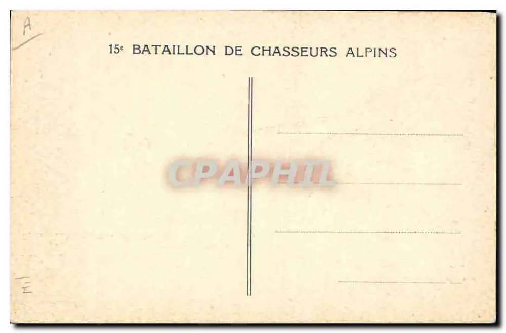 Soldado do 15º Batalhão de Caçadores Alpinos — E. Giffard, n° 37 - Verso
