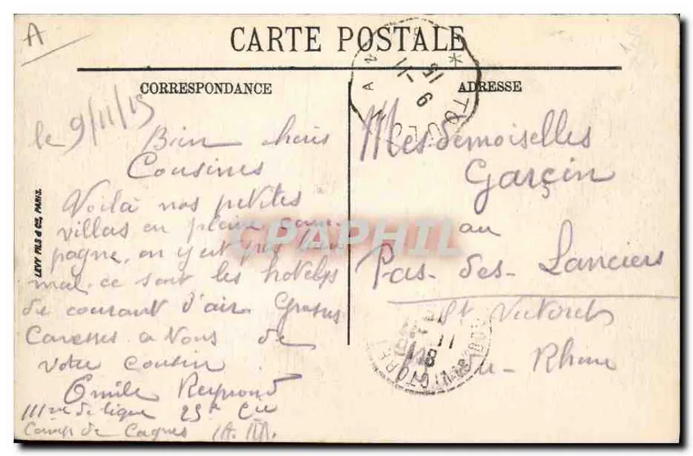 Cagnes — Lager Saint-Véran — LL. - Rückseite