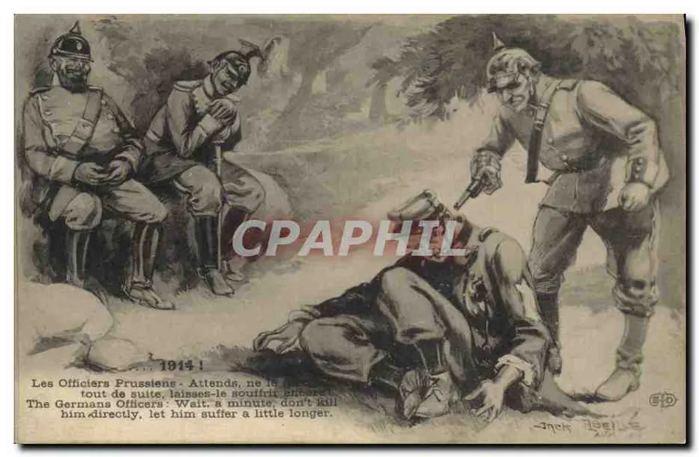 Oficiais Prussianos — 1914 — Jack Dool — edição anônima - Frente
