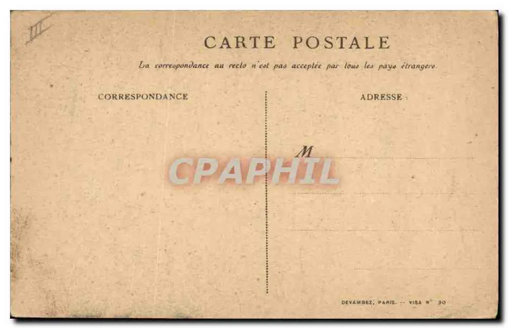Soldat en action — illustration d'un soldat criant 'On les aura !' — éditeur DEVAMBEZ, Paris, Visa N° 30 - Verso