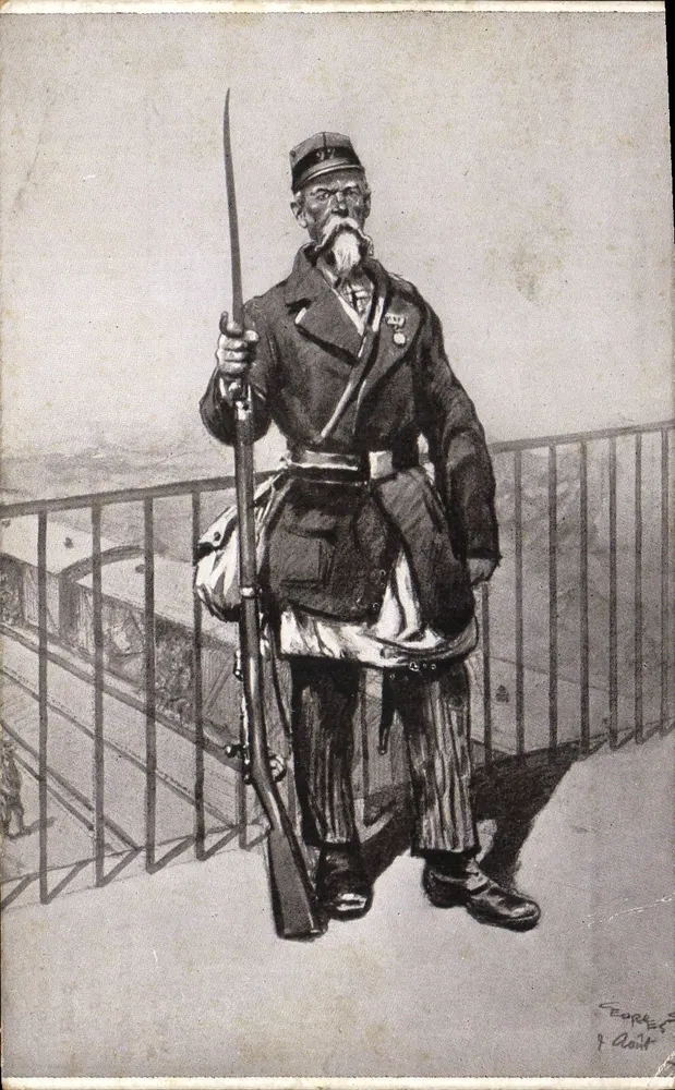 Soldat à l'arme — illustration — L. Lautra, n°1733 - Voorkant