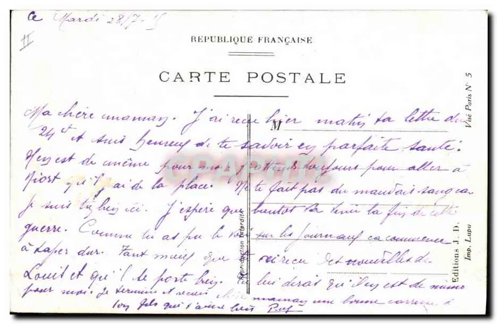 Amère Déception — caricatura política — Éditions J. D. Paris N° 5 - Verso