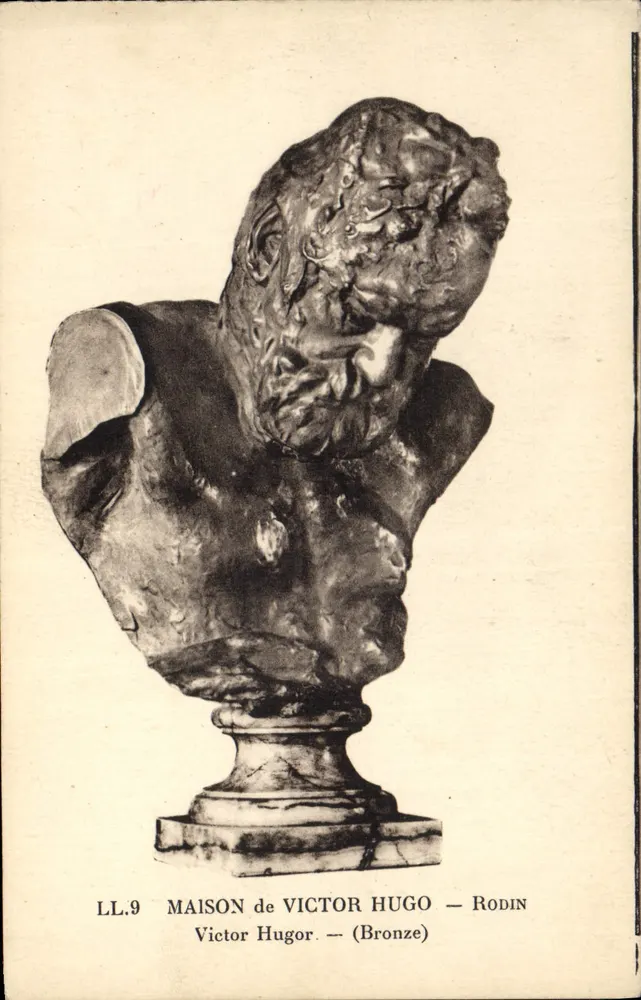 Bust Victor Hugo — Rodin — Bronza — LL.9 - Awers