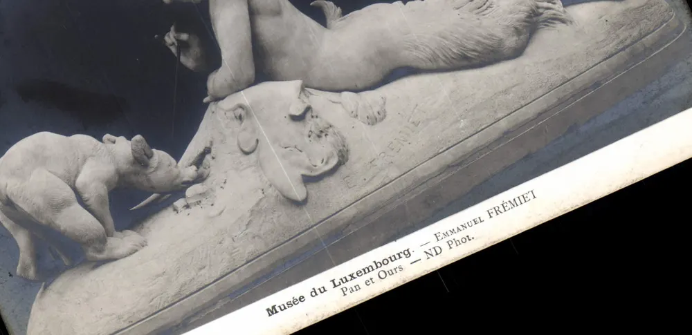 Museum Luxembourg — Pan und Bär — Emmanuel Frémiet - Vorderseite
