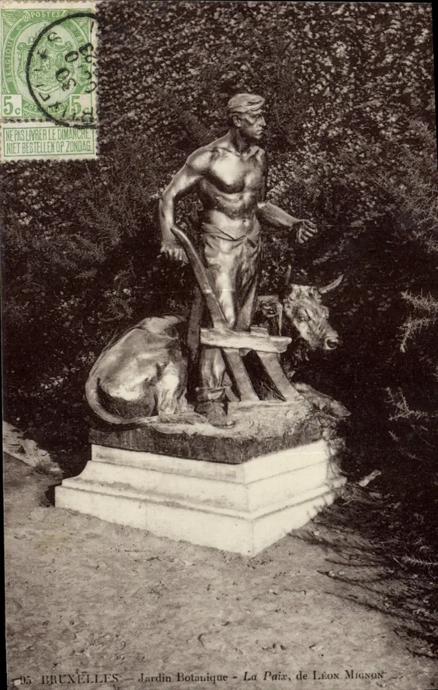 Brüssel — Botanischer Garten — La Paix, von Léon Mignon - Vorderseite