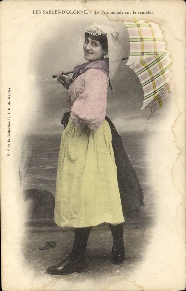 Les Sables-d'Olonne — Die Promenade am Deich — Sammlung G. I. D. de Nantes, N° 6 - Vorderseite
