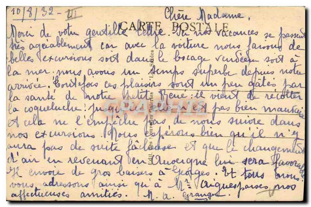 Mulher usando um chapéu de renda — Les Sables-d'Olonne — Estudo de Cabeleiras, n°101 - Verso