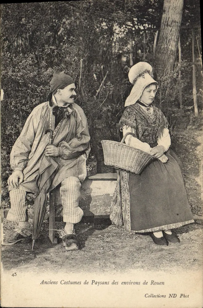 Alte Bauernkleidung aus der Umgebung von Rouen — Collections ND Phot, n°45 - Vorderseite