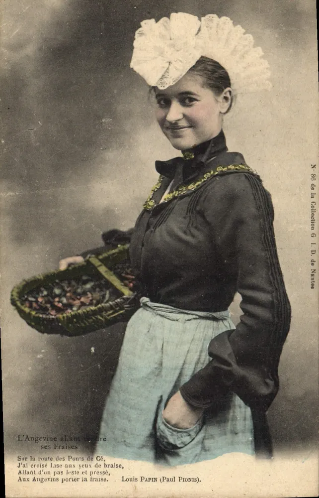 Angevine mit ihren Himbeeren — Louis Papin (Paul Pionis) — Nr. 86 der Sammlung G. L. D. de Nantes - Vorderseite
