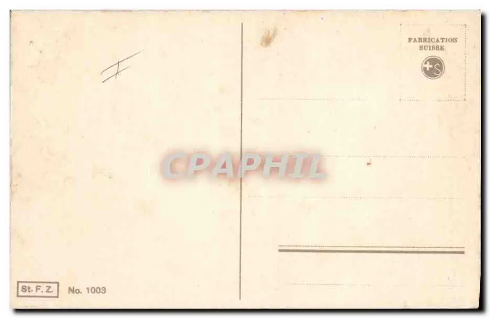 Arranjo de flores amarelas e violetas — A. Haller — St. F. Z. No. 1003 - Verso