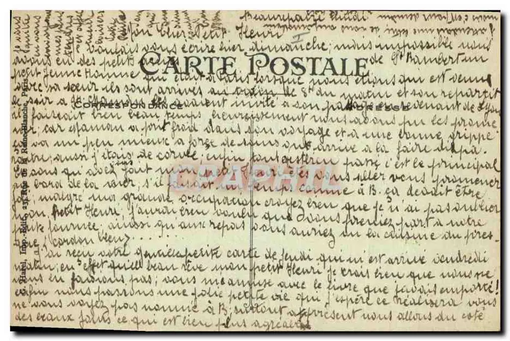 Iris und Landschaft — Gedicht von Lamartine — Verlag H. Déposé - Rückseite