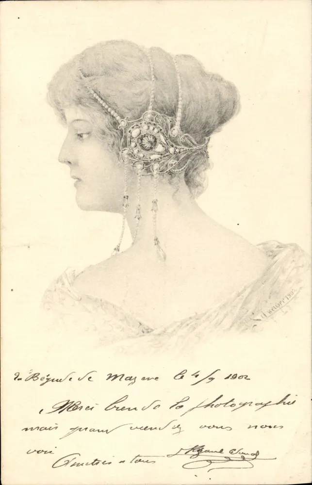 Porträt einer Frau — Béziers, 1902 — I. Weber - Vorderseite