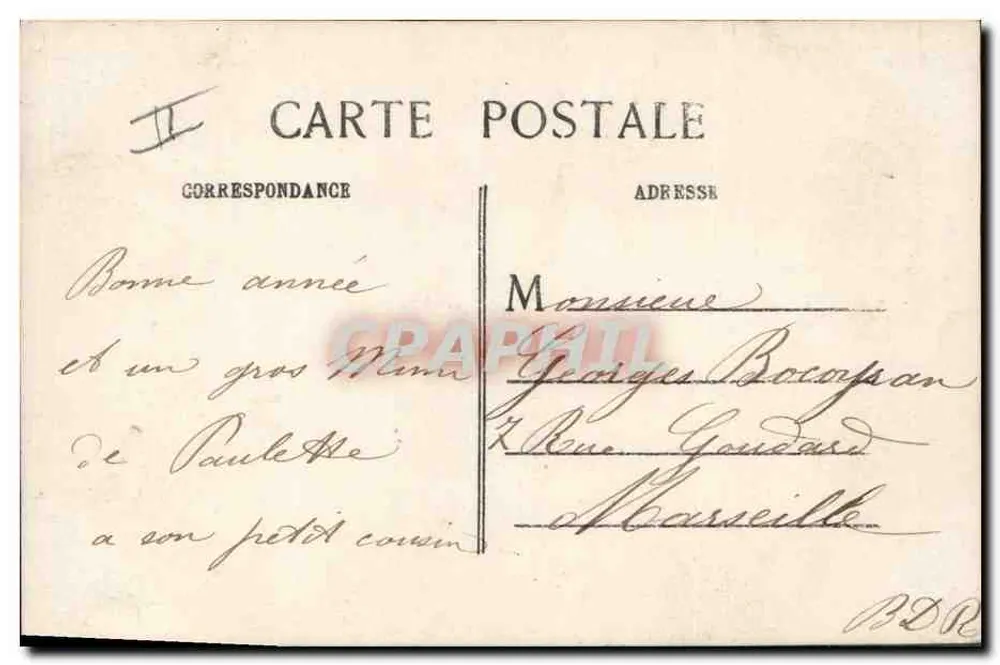 Menina em um carro decorado com rosas — Amicité, n° 541 - Verso
