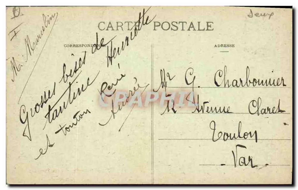 Fouras - La Grande Plage e le Cullaiole — Marcel Delboy, fototipia, Bordeaux - Verso