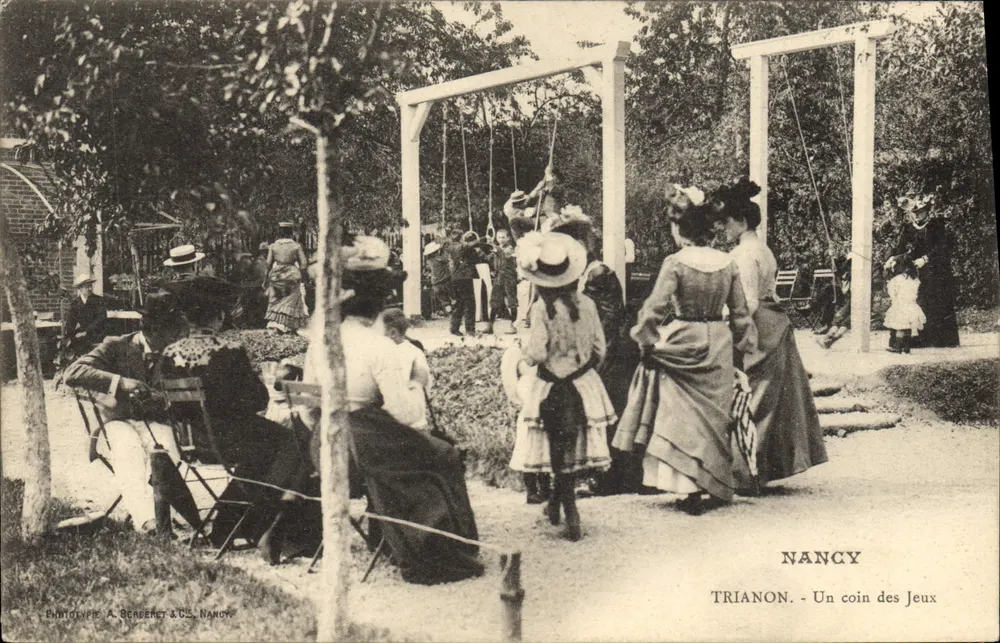 Nancy - Trianon. Un coin des Jeux — Phototypie A. Bergeret & Cie, Nancy - Frente