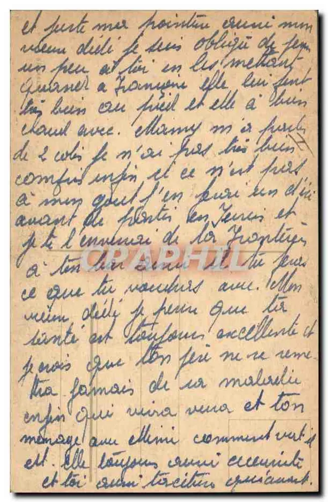 Küssende Kinder — mit Rosenstrauß und Tieren — Text auf Niederländisch und Französisch - Rückseite