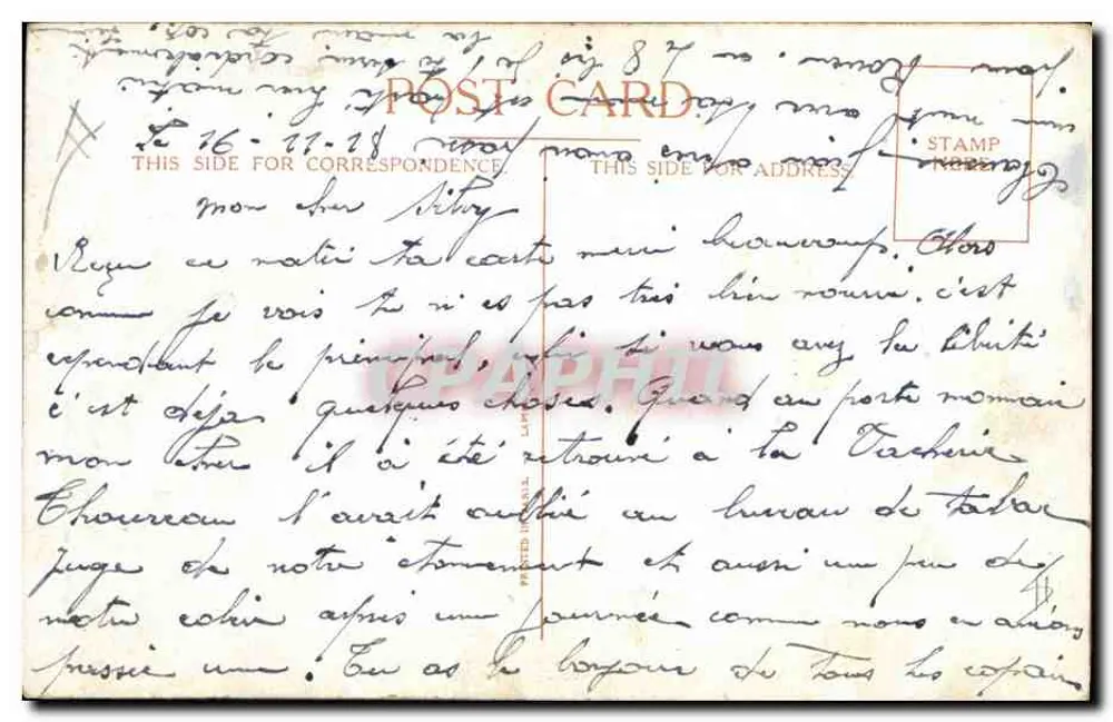 Mädchen in einem Cottage — Traum und Herz — M. Alys, n° 2781 - Rückseite