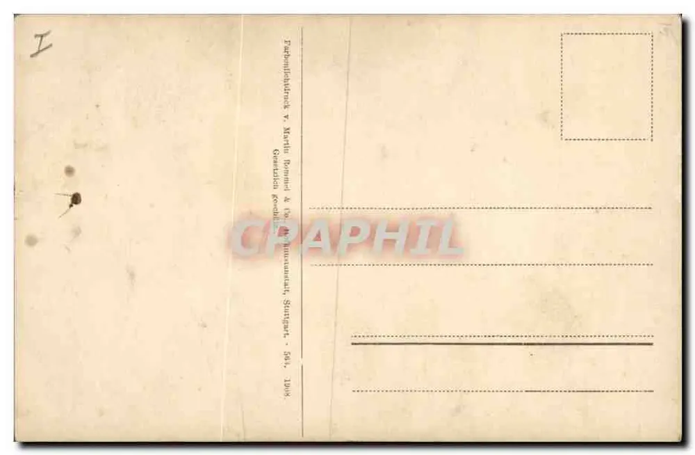 Bukiet pionów — wydanie Republiki Sztuki Martin Bormann & Cie, Stuttgart, 1904 - Rewers