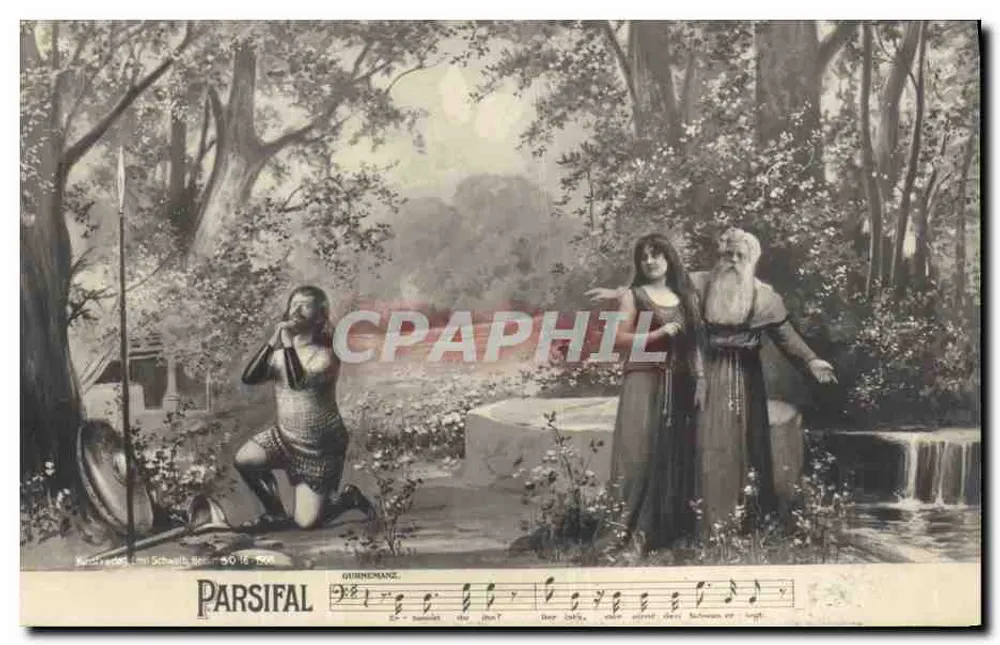 पार्सिफाल — जंगल की एक दृश्य — गुमरमैन, बर्लिन, संख्या 16-1906 - आगे