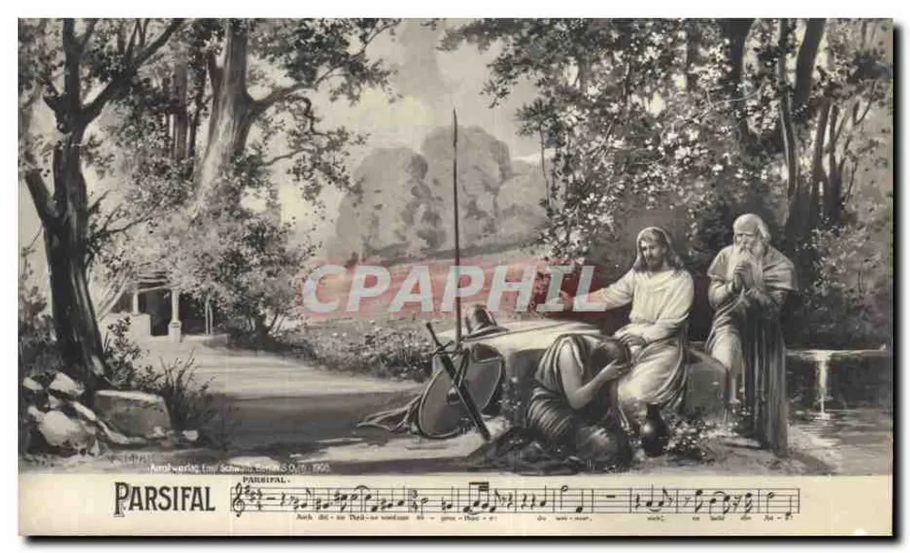 पार्सिफाल — लेज़ेंड की एक दृश्य — प्रकाशक अर्नोल्ड वर्लाग, एमिल श्वाब, श्रृंखला 8, 1905 - आगे