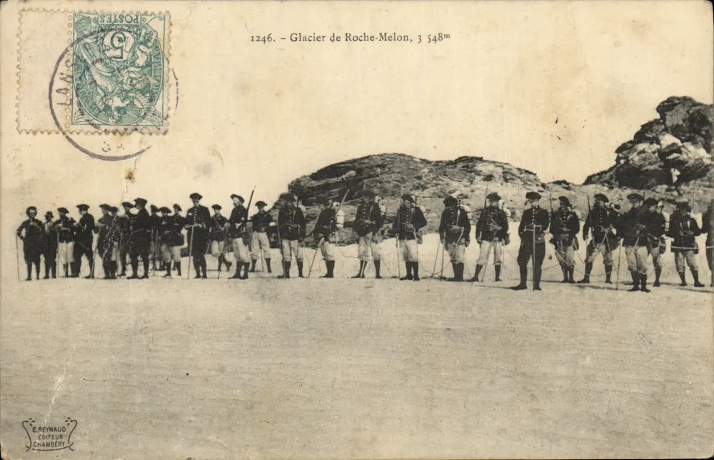 Gletscher von Roche-Melon — 3 548m — E. Reynaud, Verleger, Chambéry - Vorderseite