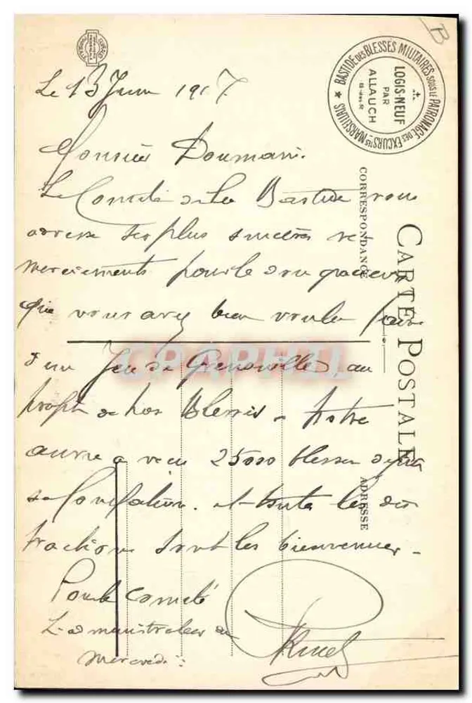 Bastide — Verwundete Soldaten — Meste Pascaou - Rückseite