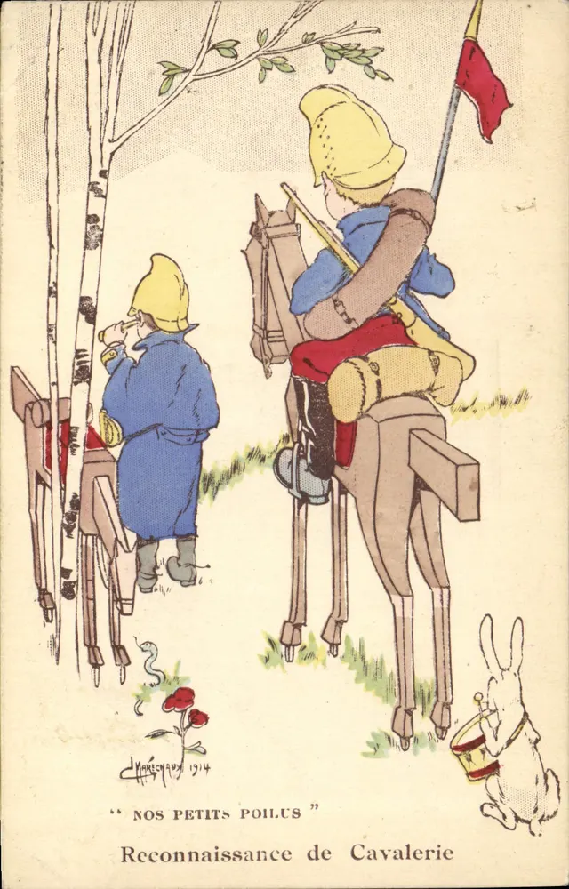 Unsere Kleinen Soldaten — Kavallerie-Reconnaissance — Morénaux 1914 - Vorderseite