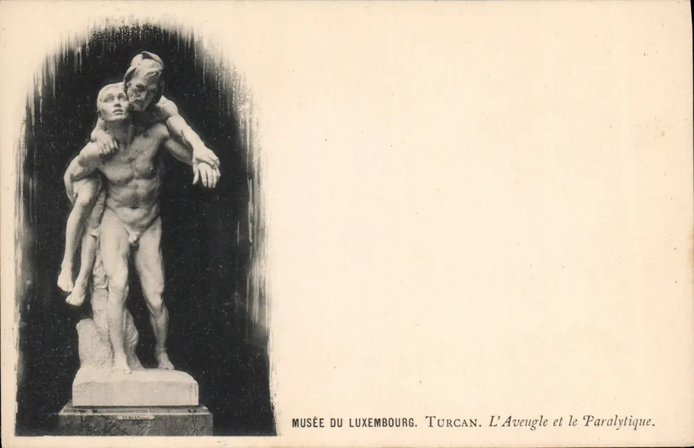 Musée du Luxembourg — Skulptur von Turcan: Der Blinde und der Gelähmte — Verlag nicht sichtbar - Vorderseite