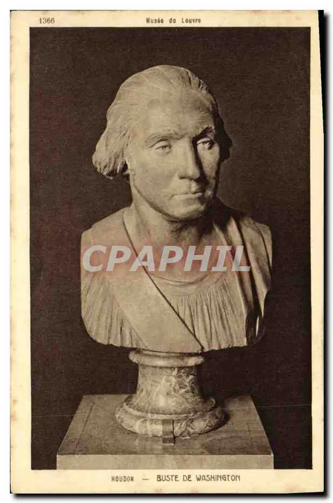 Busto de Washington — Museo del Louvre — Houdon — n° 1366 - Anverso